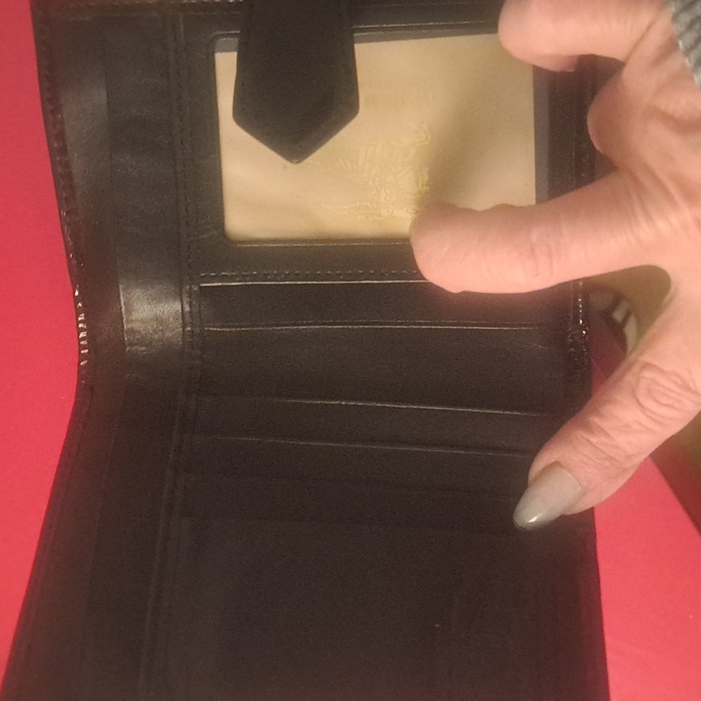 Burberry Checkered Wallet Holder in Black and Brown - Picture 5 of 9